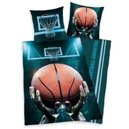 Pościel bawełniana 135x200 Koszykówka Basketball 7844 z jedną poszewką 80x80 H23