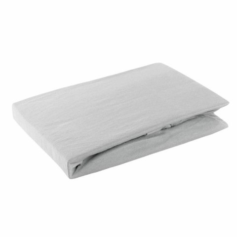 Prześcieradło jersey z gumką 180x200 szare jasne na wysoki materac 30 cm 125 g/m2 Prześcieradło jersey z gumką 180x200 szare jasne na wysoki materac 30 cm 125 g/m2