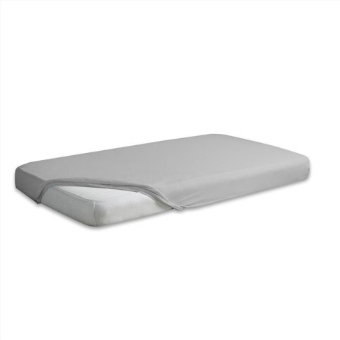 Prześcieradło jersey z gumką 220x200 szare 42 na wysoki Premium