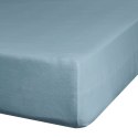 Prześcieradło jersey z gumką 90x200 niebieskie na wysoki materac 25 cm 125 g/m2 Prześcieradło jersey z gumką 90x200 niebieskie na wysoki materac 25 cm 125 g/m2