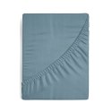 Prześcieradło jersey z gumką 90x200 niebieskie na wysoki materac 25 cm 125 g/m2 Prześcieradło jersey z gumką 90x200 niebieskie na wysoki materac 25 cm 125 g/m2