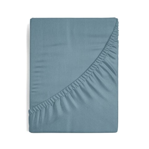 Prześcieradło jersey z gumką 90x200 niebieskie na wysoki materac 25 cm 125 g/m2 Prześcieradło jersey z gumką 90x200 niebieskie na wysoki materac 25 cm 125 g/m2