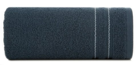 Ręcznik Emina 30x50 granatowy zdobiony stebnowaną bordiurą 500 g/m2 Eurofirany Ręcznik Emina 30x50 granatowy zdobiony stebnowaną bordiurą 500 g/m2 Eurofirany