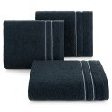 Ręcznik Emina 30x50 granatowy zdobiony stebnowaną bordiurą 500 g/m2 Eurofirany Ręcznik Emina 30x50 granatowy zdobiony stebnowaną bordiurą 500 g/m2 Eurofirany