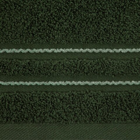 Ręcznik Emina 30x50 zielony zdobiony stebnowaną bordiurą 500 g/m2 Eurofirany Ręcznik Emina 30x50 zielony zdobiony stebnowaną bordiurą 500 g/m2 Eurofirany