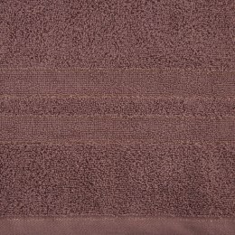 Ręcznik Gala 50x90 brązowy jasny zdobiony błyszczącą nicią 500 g/m2 Eurofirany