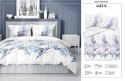 Pościel bawełniana 140x200 biała niebieska wrzosowa kwiaty z jedną poszewką 4463 B bawełna 40 Pościel bawełniana 140x200 biała niebieska wrzosowa kwiaty z jedną poszewką 4463 B bawełna 40