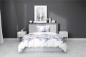 Pościel bawełniana 140x200 biała niebieska wrzosowa kwiaty z jedną poszewką 4463 B bawełna 40 Pościel bawełniana 140x200 biała niebieska wrzosowa kwiaty z jedną poszewką 4463 B bawełna 40