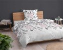 Pościel bawełniana 140x200 biała szara różowa kwiaty z jedną poszewką 4462 A bawełna 40 Pościel bawełniana 140x200 biała szara różowa kwiaty z jedną poszewką 4462 A bawełna 40