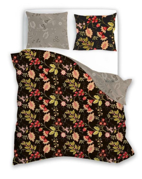 Pościel bawełniana 220x200 Flovery 004 kwiaty czarna beżowa kolorowa 23 Faro Pościel bawełniana 220x200 Flovery 004 kwiaty czarna beżowa kolorowa 23 Faro