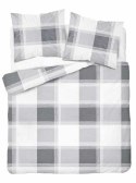 Pościel bawełniana 220x200 kratka szara 4459 B bawełna 40 Pościel bawełniana 220x200 kratka szara 4459 B bawełna 40