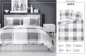 Pościel bawełniana 220x200 kratka szara 4459 B bawełna 40 Pościel bawełniana 220x200 kratka szara 4459 B bawełna 40