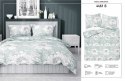 Pościel bawełniana 220x200 miętowa kwiaty 4461 B bawełna 40