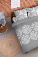 Pościel flanelowa 140x200 szara ornamenty z jedną poszewką 4525 A Flanela 2023