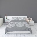 Pościel flanelowa 140x200 szara ornamenty z jedną poszewką 4525 A Flanela 2023