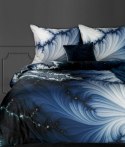 Pościel satynowa 160x200 Premium 16 niebieska z efektem 3D Eurofirany