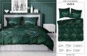 Pościel satynowa 180x200 4529 B zielona liście palmy Home Satin 131