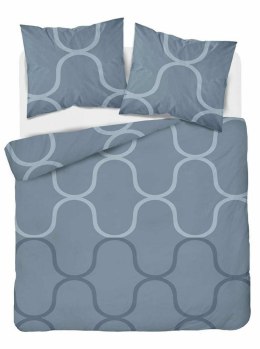 Pościel satynowa 180x200 4531 A niebieska geometria Home Satin 131