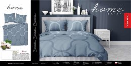Pościel satynowa 180x200 4531 A niebieska geometria Home Satin 131