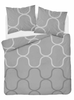 Pościel satynowa 180x200 4531 B szara geometria Home Satin 131
