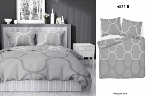 Pościel satynowa 180x200 4531 B szara geometria Home Satin 131 Pościel satynowa 180x200 4531 B szara geometria Home Satin 131
