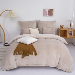 Pościel z mikrofibry 140x200 Cozy beżowa miś pluszowa I23