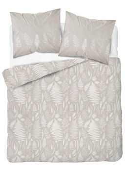 Pościel satynowa 160x200 beżowa liście 4603 B Home Satin 131