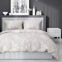Pościel satynowa 160x200 beżowa liście 4603 B Home Satin 131 Pościel satynowa 160x200 beżowa liście 4603 B Home Satin 131