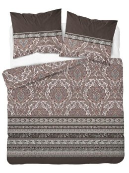 Pościel satynowa 160x200 brązowa ornamenty 4606 B Home Satin 131