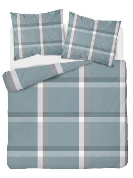Pościel satynowa 220x200 miętowa krata 4627 A Home Satin 131