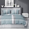 Pościel satynowa 220x200 miętowa krata 4627 A Home Satin 131