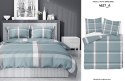 Pościel satynowa 220x200 miętowa krata 4627 A Home Satin 131