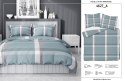Pościel satynowa 220x200 miętowa krata 4627 A Home Satin 131