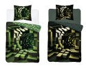 Pościel świecąca w ciemności 140x200 Pikselowy świat zielona 4634 A Fluo 35 Pościel świecąca w ciemności 140x200 Pikselowy świat zielona 4634 A Fluo 35