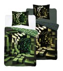 Pościel świecąca w ciemności 140x200 Pikselowy świat zielona 4634 A Fluo 35 Pościel świecąca w ciemności 140x200 Pikselowy świat zielona 4634 A Fluo 35