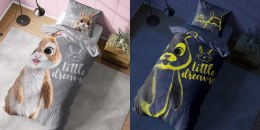 Pościel świecąca w ciemności 160x200 Kólik szara 4635 A Fluo 35