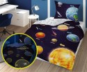 Pościel świecąca w ciemności 160x200 Kosmos planety granatowa kolorowa 4639 A Fluo 76 Pościel świecąca w ciemności 160x200 Kosmos planety granatowa kolorowa 4639 A Fluo 76