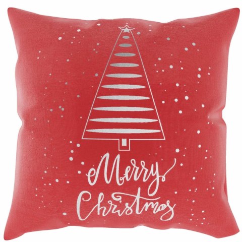 Poszewka świąteczna 45x45 Tree czerwona srebrna choinka Merry Christmas BN23 Poszewka świąteczna 45x45 Tree czerwona srebrna choinka Merry Christmas BN23