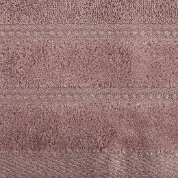 Ręcznik Glory 4 50x90 lilowy z welurową bordiurą i błyszczącą nicią 500 g/m2 Eurofirany