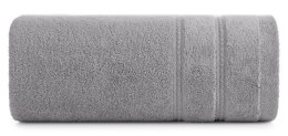 Ręcznik Glory 4 50x90 srebrny z welurową bordiurą i błyszczącą nicią 500 g/m2 Eurofirany