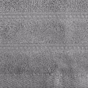 Ręcznik Glory 4 50x90 srebrny z welurową bordiurą i błyszczącą nicią 500 g/m2 Eurofirany Ręcznik Glory 4 50x90 srebrny z welurową bordiurą i błyszczącą nicią 500 g/m2 Eurofirany