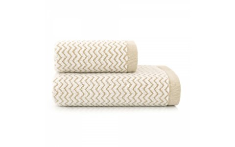 Ręcznik Lahti 70x140 beżowy zygzak 500 g/m2 Zwoltex 23 Ręcznik Lahti 70x140 beżowy zygzak 500 g/m2 Zwoltex 23
