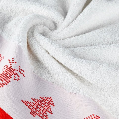 Ręcznik Noel 70x140 biały czerwony renifery świąteczny 02 450 g/m2 Eurofirany Ręcznik Noel 70x140 biały czerwony renifery świąteczny 02 450 g/m2 Eurofirany