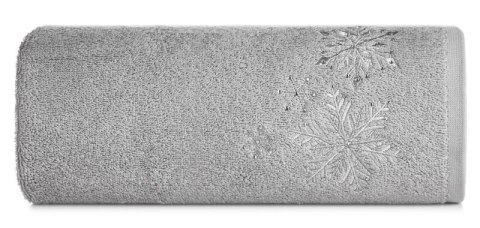 Ręcznik Santa 50x90 srebrny gwiazdki świąteczny 13 450 g/m2 Eurofirany Ręcznik Santa 50x90 srebrny gwiazdki świąteczny 13 450 g/m2 Eurofirany