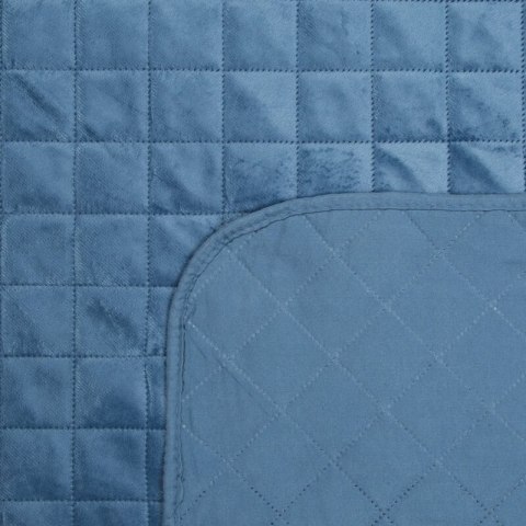 Narzuta dekoracyjna 70x160 Luiz 5 niebieski welurowa geometryczna Narzuta dekoracyjna 70x160 Luiz 5 niebieski welurowa geometryczna