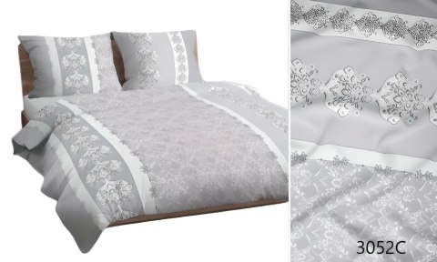 Pościel bawełniana 140x200 szara ornamenty 3052 C bawełna Max Pościel bawełniana 140x200 szara ornamenty 3052 C bawełna Max