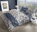 Pościel satynowa 160x200 Pure Sateen 008 kremowa niebieska kwiaty Faro Pościel satynowa 160x200 Pure Sateen 008 kremowa niebieska kwiaty Faro