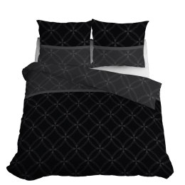 Pościel satynowa 180x200 czarna szara 4679 B Home Satin 40