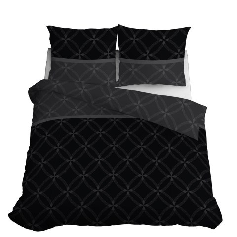 Pościel satynowa 180x200 czarna szara 4679 B Home Satin 40 Pościel satynowa 180x200 czarna szara 4679 B Home Satin 40