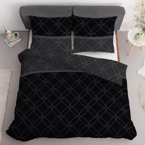 Pościel satynowa 180x200 czarna szara 4679 B Home Satin 40 Pościel satynowa 180x200 czarna szara 4679 B Home Satin 40
